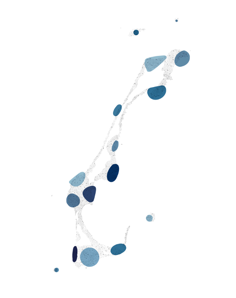 Carte des îles BLEUE NON IDENTIFIÉE