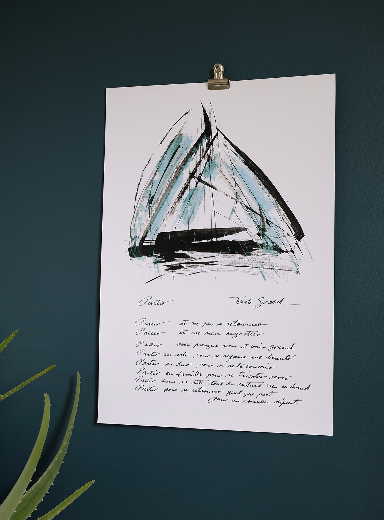 PARTIR + calligraphie